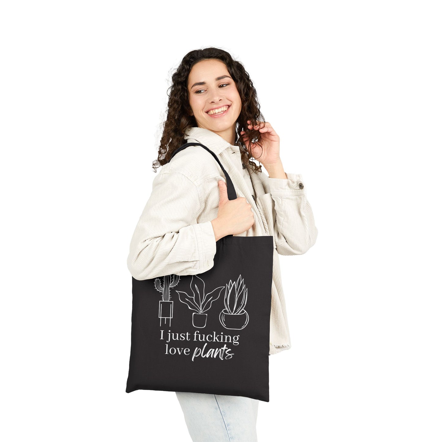 I Just Fucking Love Plants Cotton Canvas Tote Bag
