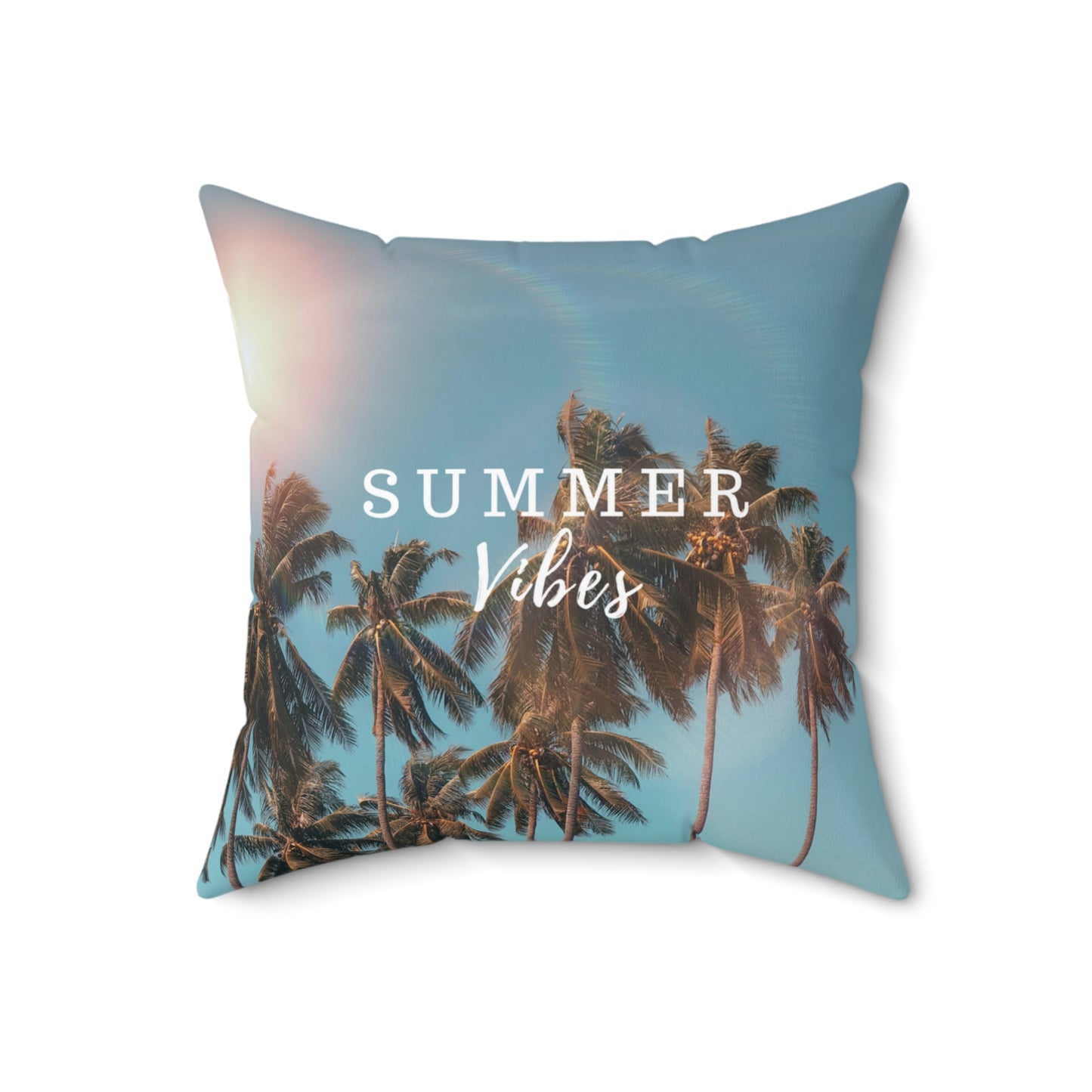 Summer Vibes All Over Print Tropical Pillow