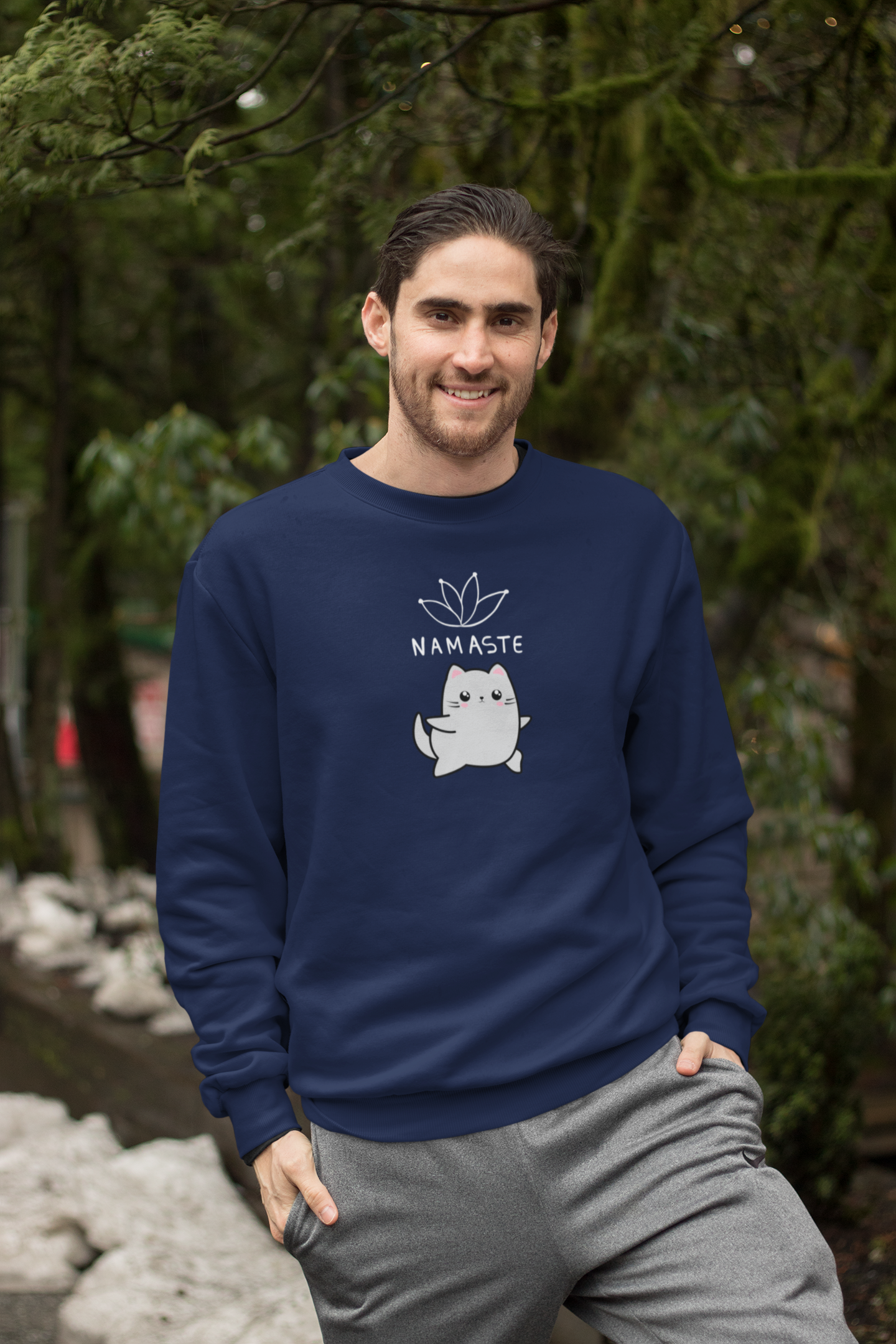 Namaste Yoga Cat Unisex Sweatshirt
