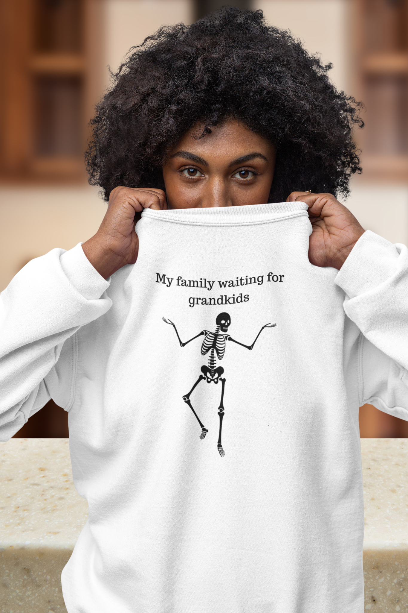 My Family Waiting For Grandkids Skeleton Unisex Sweatshirt