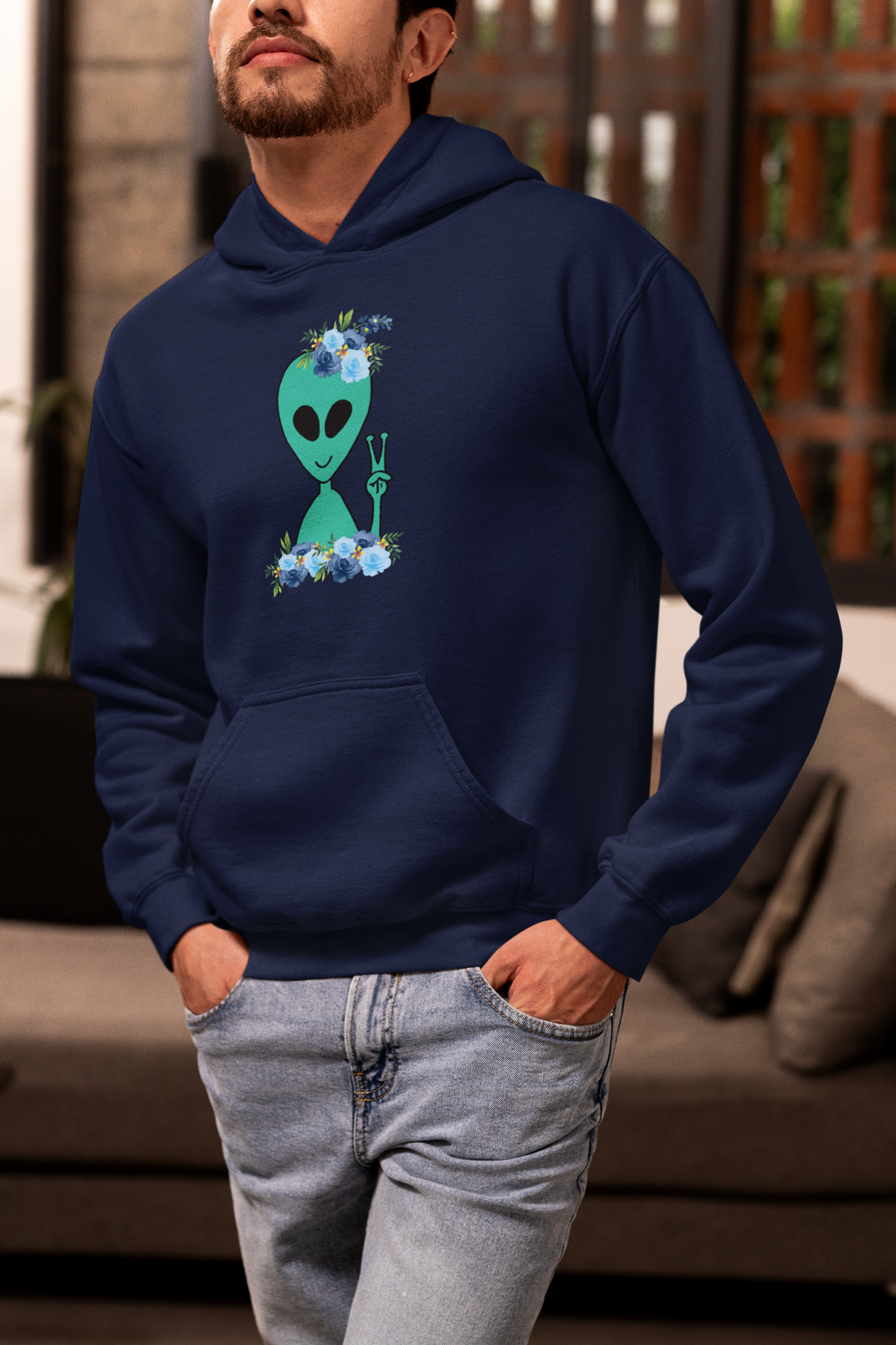 Flower Alien Unisex Hoodie