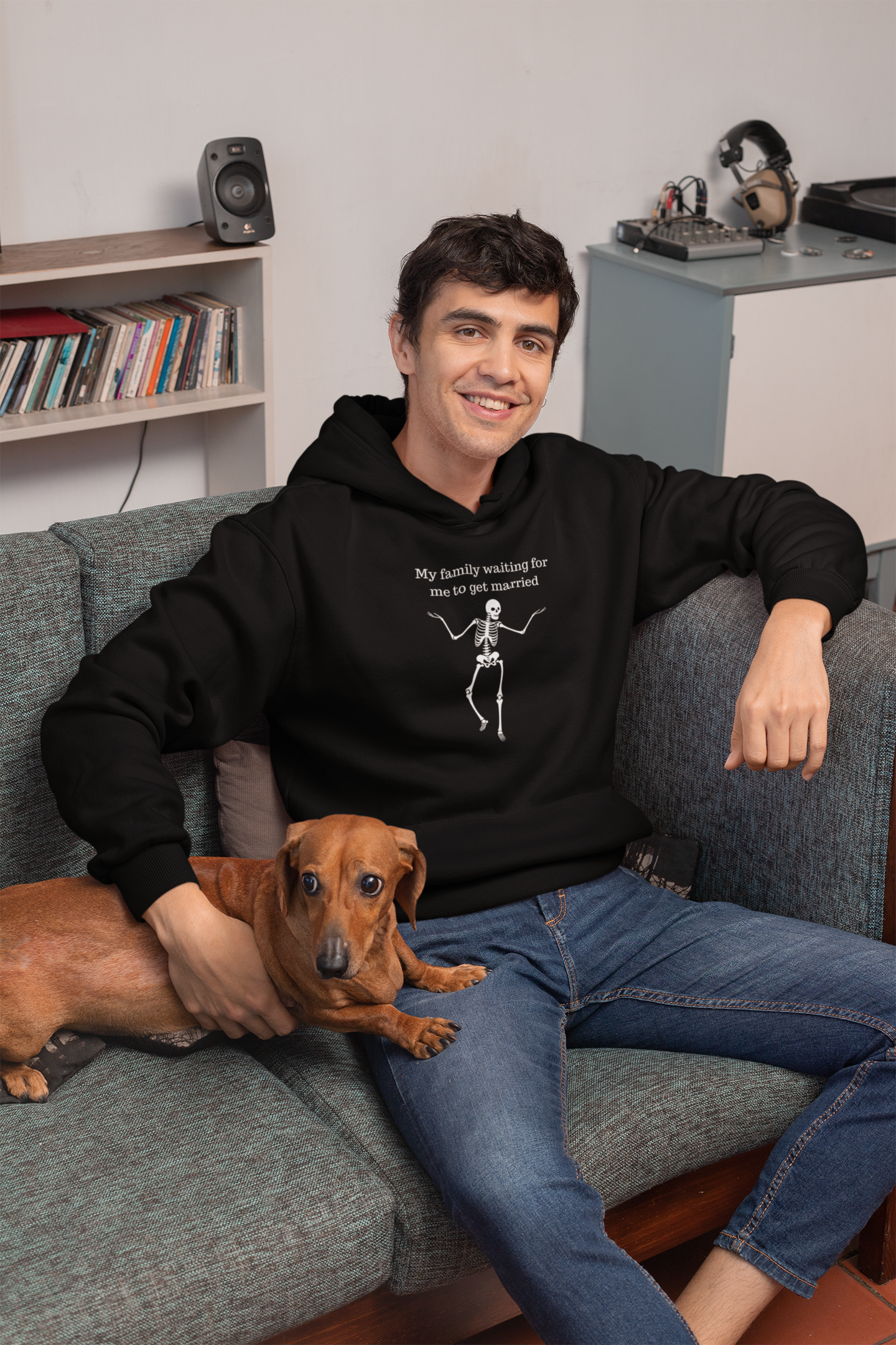 My Family Waiting For Me To Get Married Skeleton Unisex Hoodie