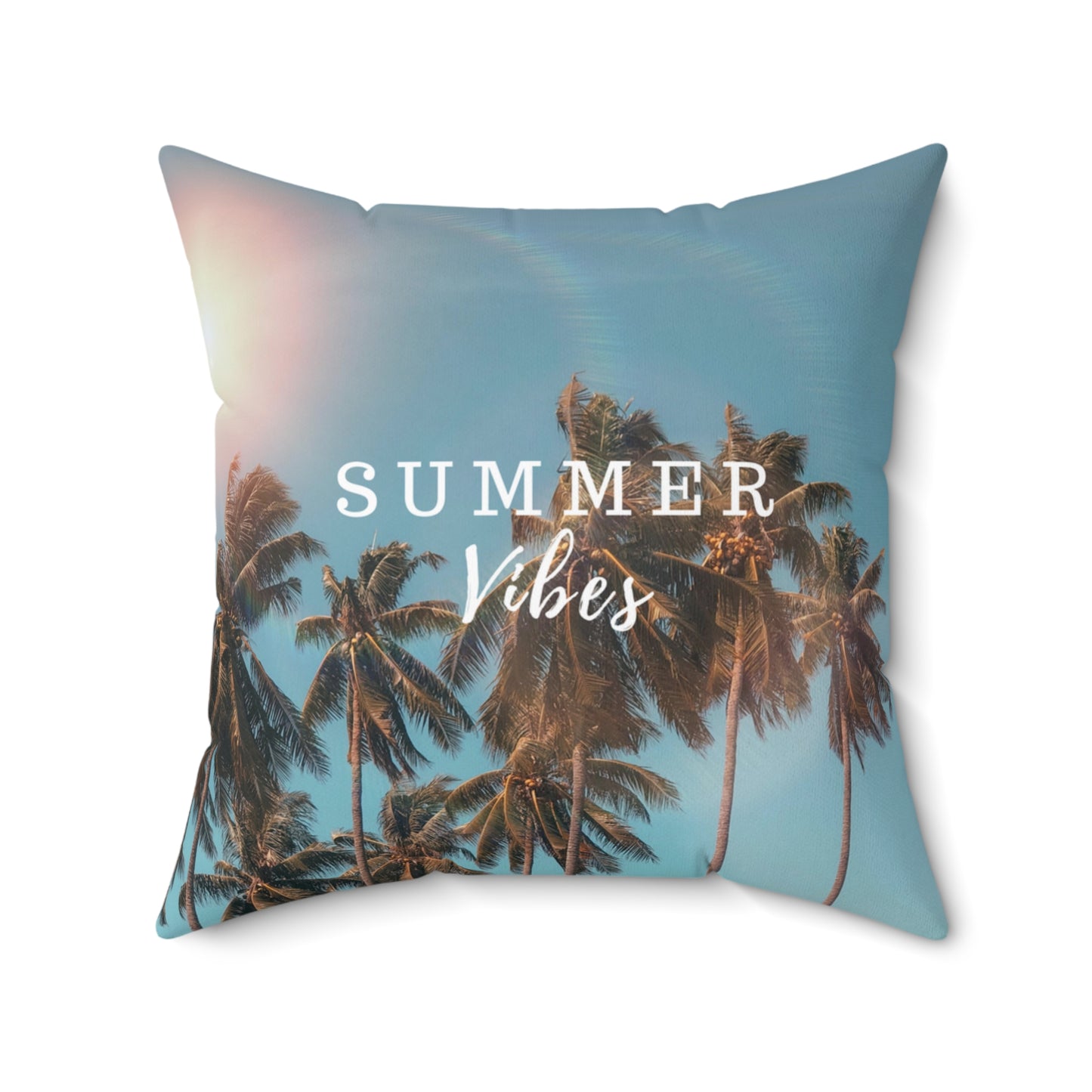 Summer Vibes All Over Print Tropical Pillow