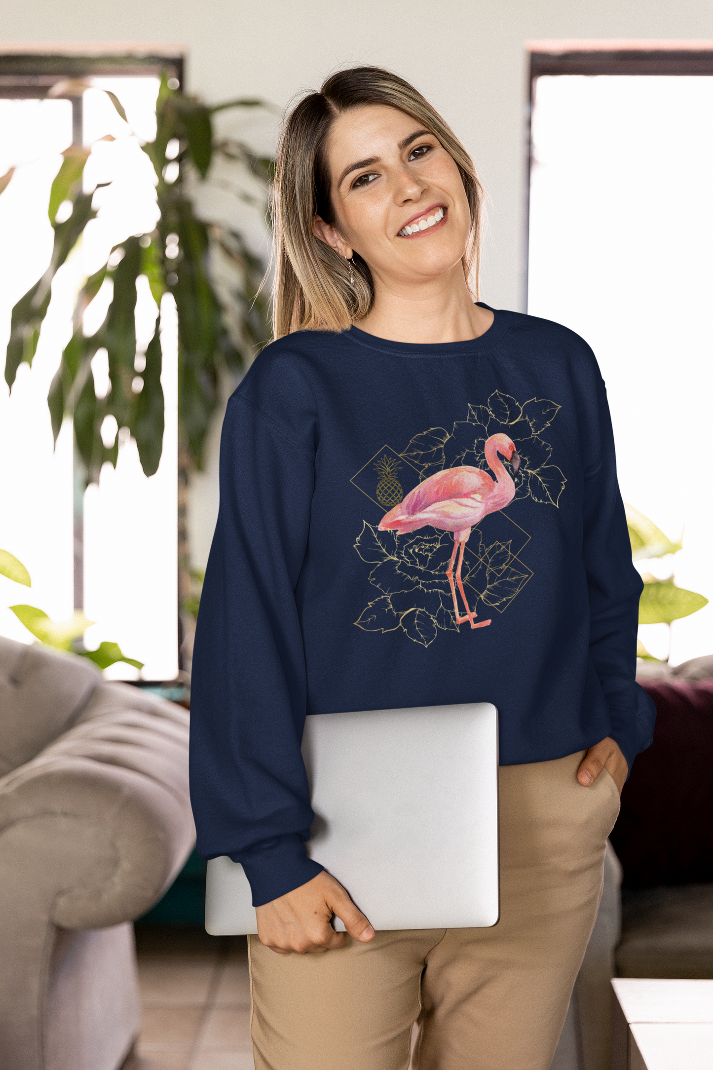 Fancy Flamingo Unisex Sweatshirt