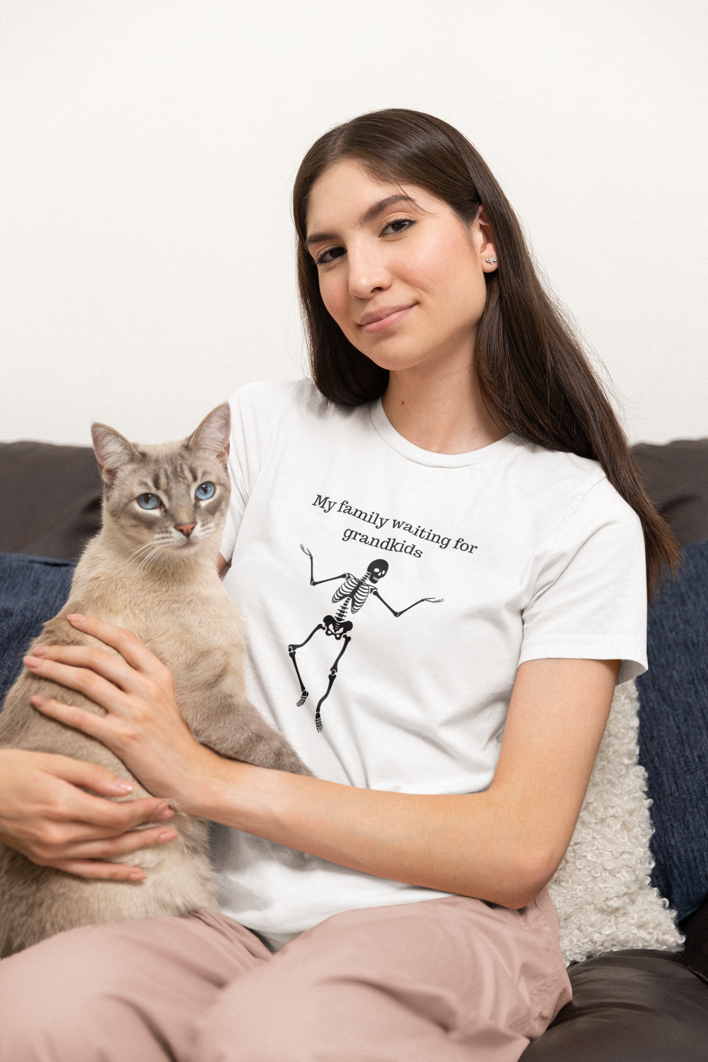 My Family Waiting For Grandkids Skeleton Unisex T-shirt